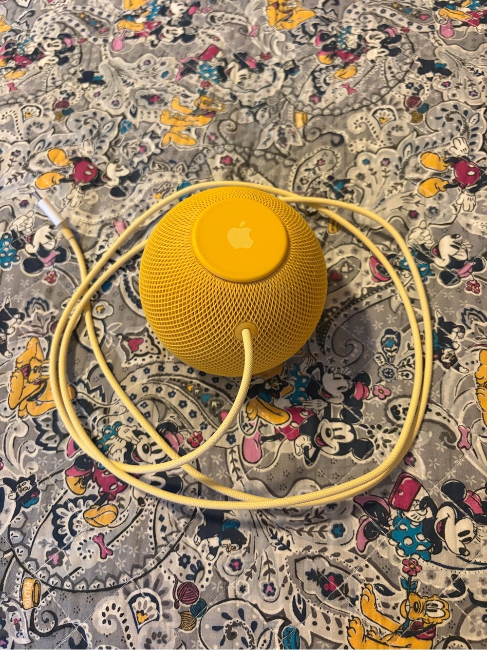 Apple Yellow HomePod mini Smart Speaker with Matching Yellow Cable